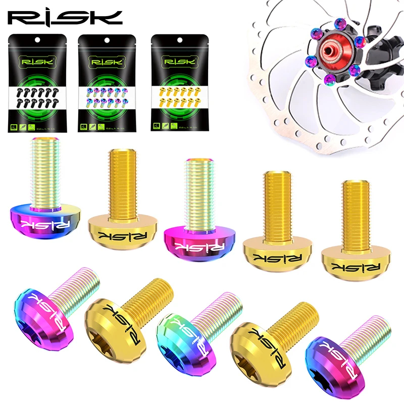 Mtb Brake Rotor - RISK 12 Stück M5X10mm Fahrrad-Scheibenbremsen-Rotor-Schrauben, T25