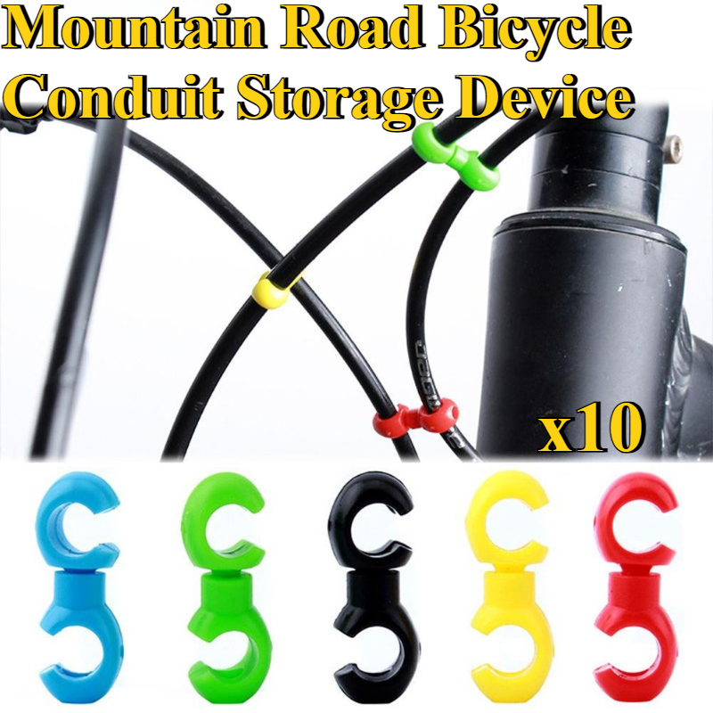 Mountain Biking Gear - 10 Stück/Set Kunststoff-Fahrrad-Kreuzleitungsclips S-Form-Clips für Mountainbike