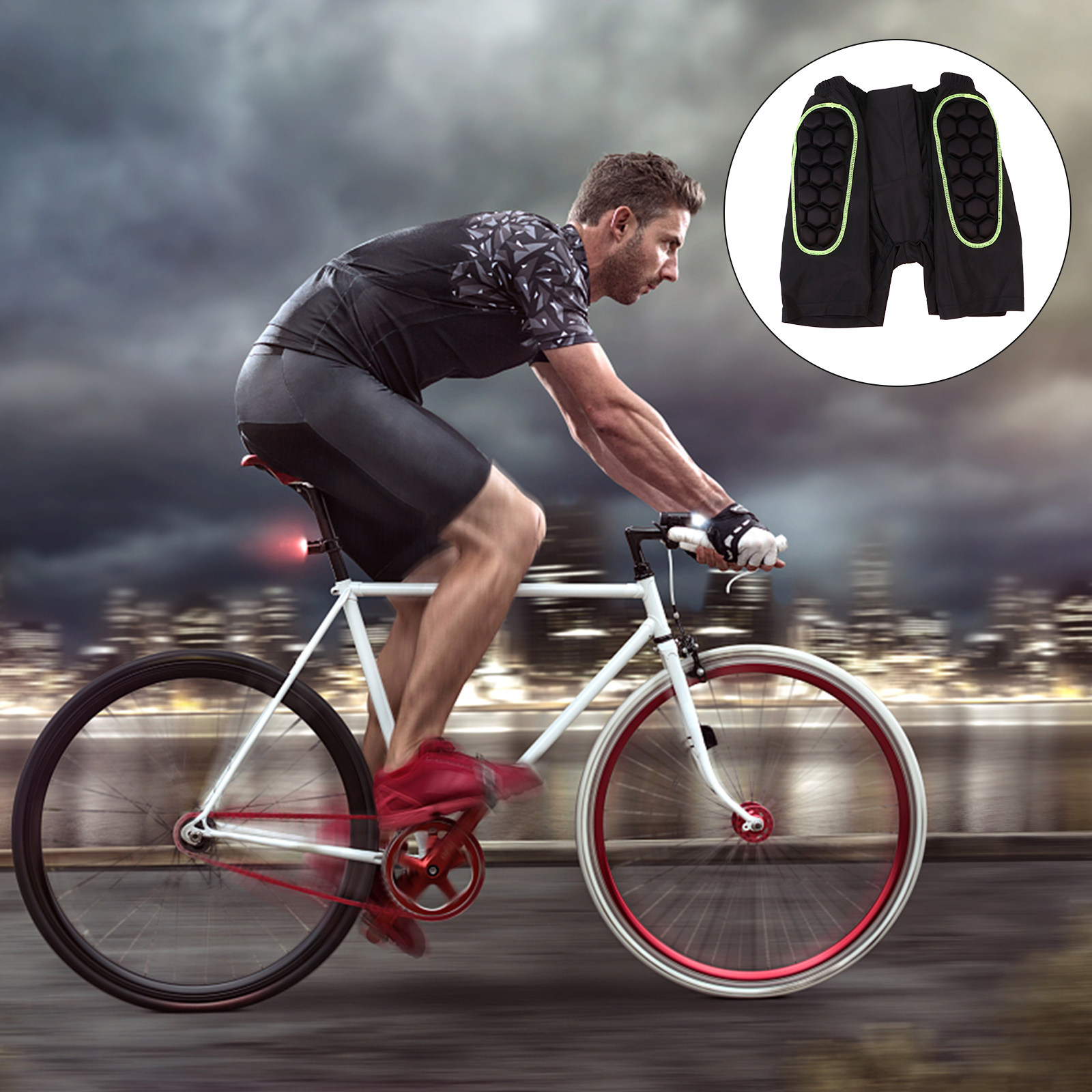 Mountain Biking Pads - Gepolsterte Downhill-Shorts für Herren mit 3D-EVA-Hüft-
