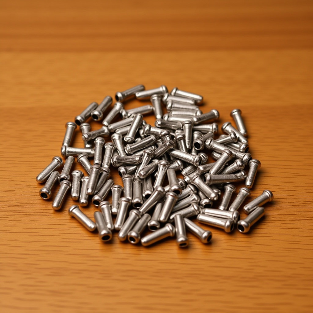 Mountain Biking Gear - 100 Stück Leichte Aluminiumlegierungs-Bremskabel-Endkappen, Crimp-Typ für